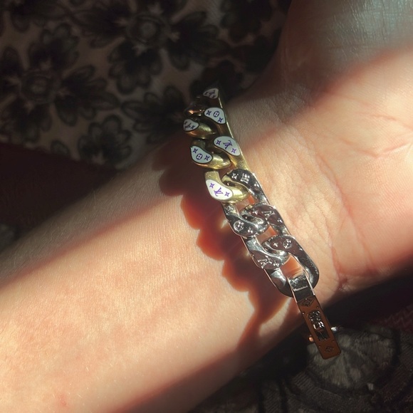 Louis Vuitton chain link multicolor reversible bracelet - Picture 4 of 9
